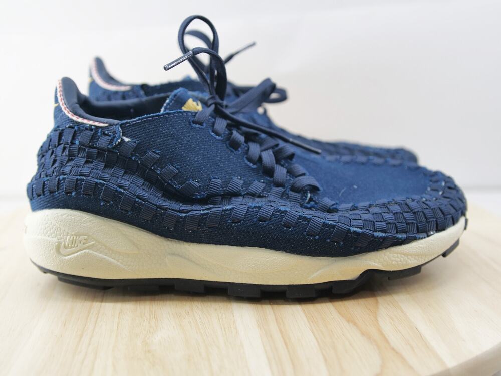 Nike Air Footscape Woven Raw Hemp HF1759-400 Obsidian Blue Womens Size 7.5